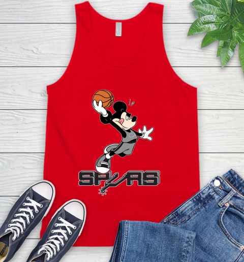 NBA Basketball San Antonio Spurs Cheerful Mickey Mouse Shirt Tank Top 6