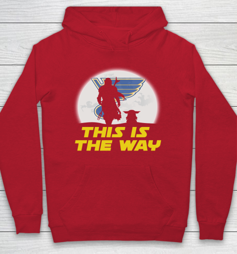 St.Louis Blues NHL Ice Hockey Star Wars Yoda And Mandalorian This Is The Way Hoodie 7