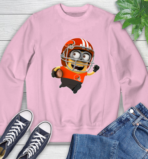 NFL Cleveland Browns Minions Disney Football Sports Sweatshirt 9