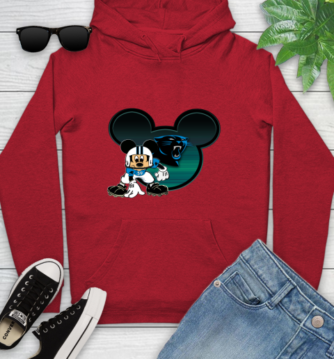 NFL Carolina Panthers Mickey Mouse Disney Football T Shirt Youth Hoodie 11