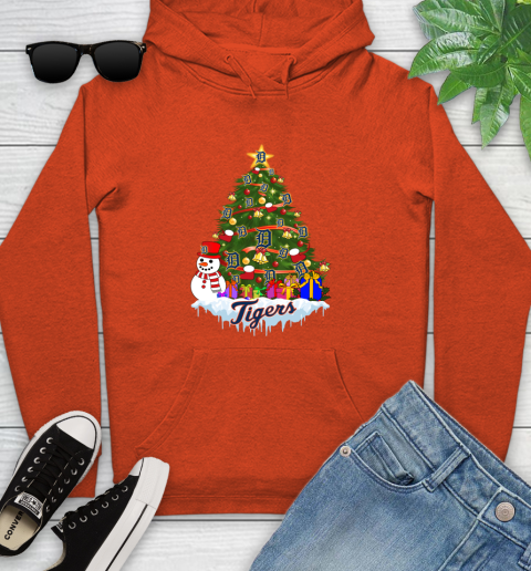 Detroit Tigers Merry Christmas MLB Baseball Sports Youth Hoodie 5