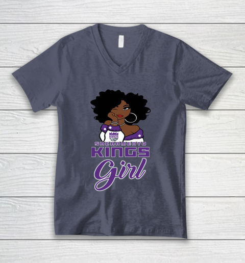 Sacramento Kings Girl NBA V-Neck T-Shirt 8