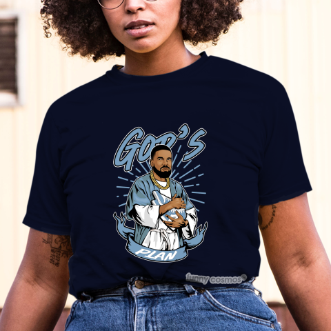 Air Jordan 1 Hyper Royal Matching Sneaker Tshirt Frake God's Plan Blue and White Jordan Tshirt