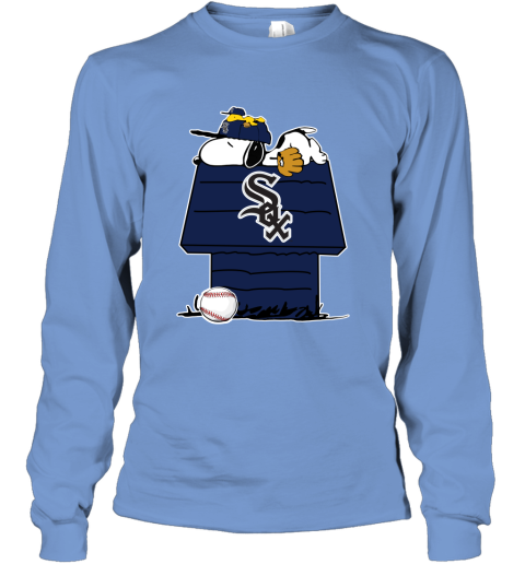 Chicago White Sox Snoopy And Woodstock Resting Together MLB Women's T-Shirt  