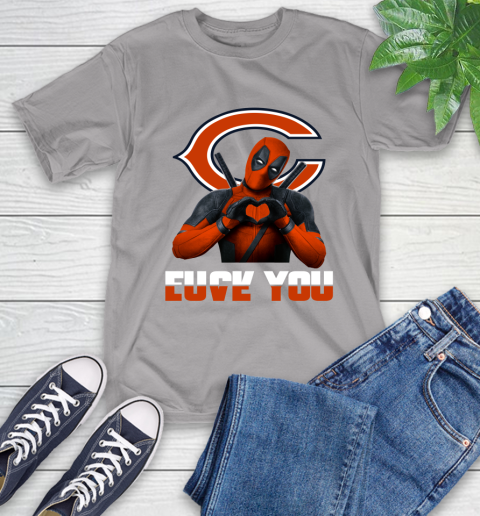 NHL Chicago Bears Deadpool Love You Fuck You Football Sports T-Shirt 6