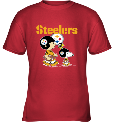 PITTSBURGH STEELERS Let's Play Football Together Snoopy NFL Youth T-Shirt 