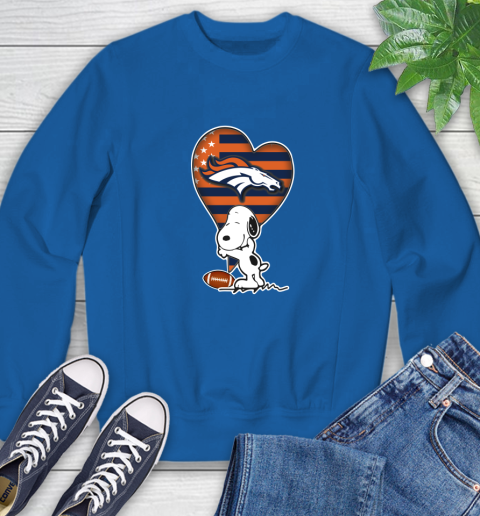 Denver Broncos NFL Football The Peanuts Movie Adorable Snoopy Sweatshirt 8