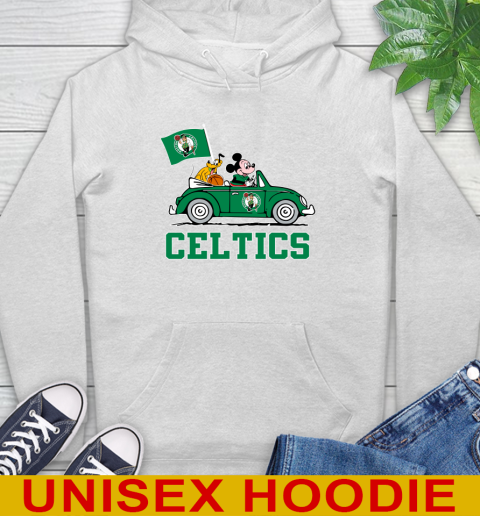 NBA Basketball Boston Celtics Pluto Mickey Driving Disney Shirt Hoodie