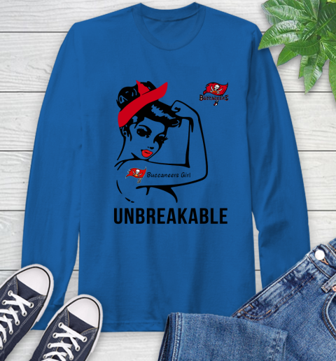 NFL Tampa Bay Buccaneers Girl Unbreakable Football Sports Long Sleeve T-Shirt 7