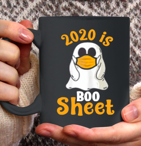 2020 Boo Sheet Ghost In Mask Halloween Ceramic Mug 11oz