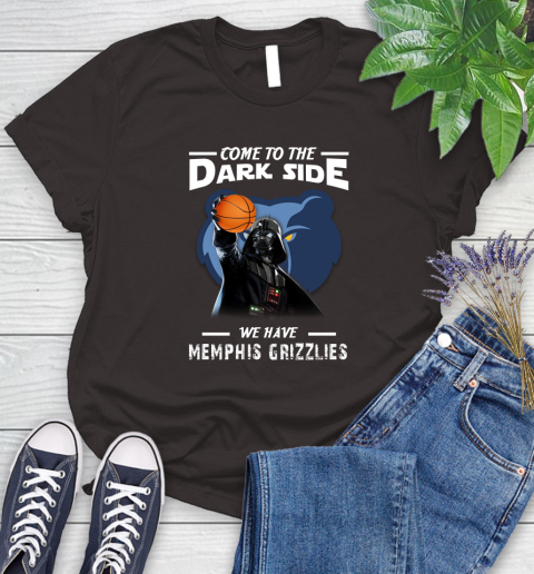 NBA Come To The Dark Side We Have Memphis Grizzlies Star Wars Darth Vader Basketball Women's T-Shirt 11