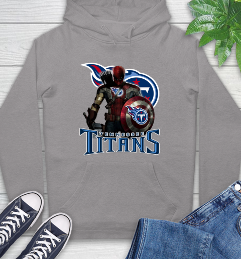 NFL Captain America Thor Spider Man Hawkeye Avengers Endgame Football Tennessee Titans Hoodie 6