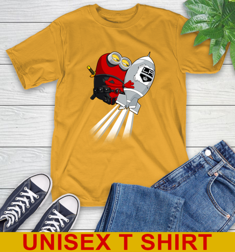 NHL Hockey Los Angeles Kings Deadpool Minion Marvel Shirt T-Shirt 2