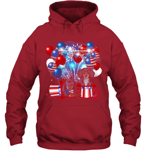 red independent hoodie