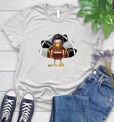 Oakland Raiders Turkey Thanksgiving Day Women's T-Shirt