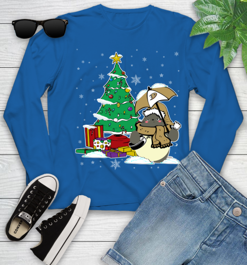Anaheim Ducks NHL Hockey Cute Tonari No Totoro Christmas Sports Youth Long Sleeve 10
