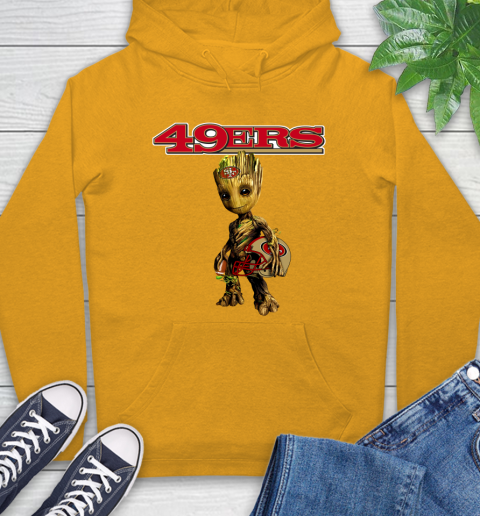 San Francisco 49ers NFL Football Groot Marvel Guardians Of The Galaxy Hoodie 3