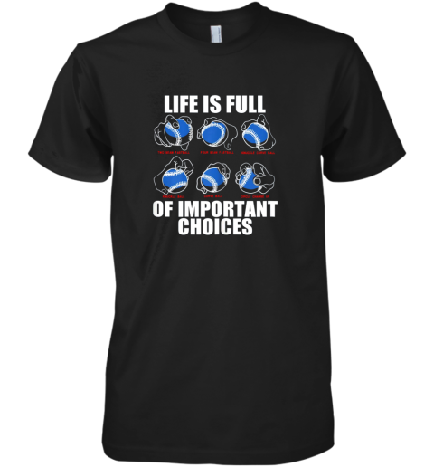 Types of Baseball Pitches Shirt Life Choices Pitcher Gift Premium Men's T-Shirt
