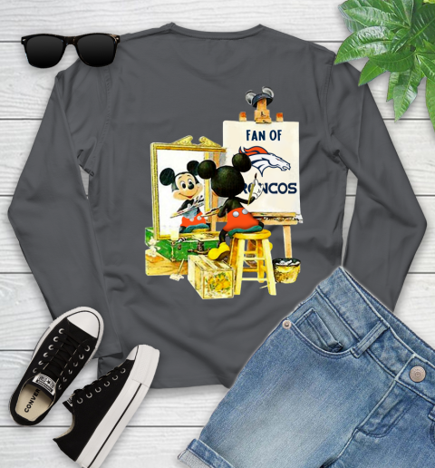 NFL Football Denver Broncos Mickey Drawing Shirt 120