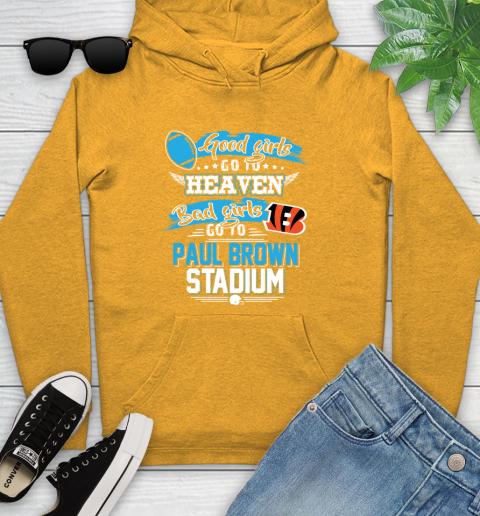 Cincinnati Bengals NFL Bad Girls Go To Paul Brown Stadium Shirt Youth Hoodie - Image 3