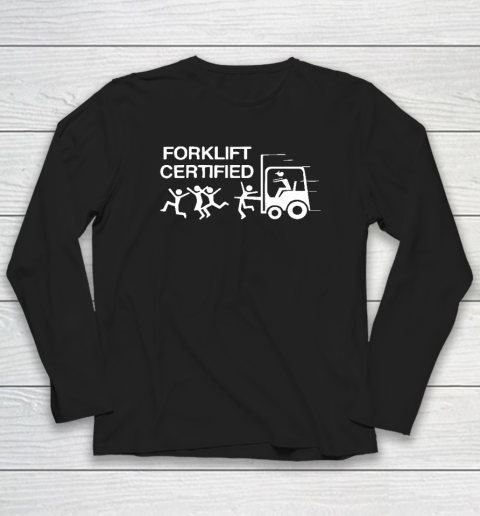 Forklift Operator Forklift Certified Retro Vintage Funny Long Sleeve T-Shirt