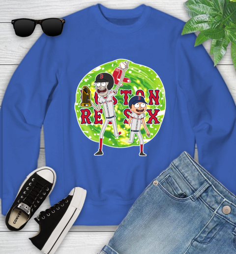 MLB Boston Red Sox Rick And Morty Commissioner's Trophy Baseball Sports Youth Sweatshirt 8