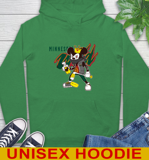 Minnesota Wild NHL Hockey Mickey Peace Sign Sports Hoodie 8