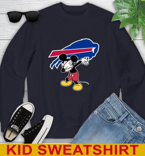 Buffalo Bills NFL Football Dabbing Mickey Disney Sports Youth Sweatshirt 3