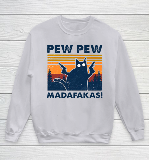 Cat Pew Pew Madafakas Vintage Youth Sweatshirt 2