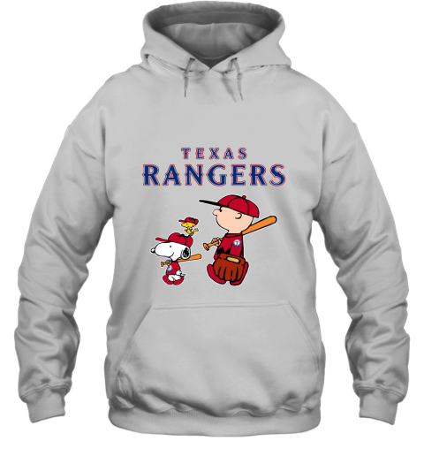 Texas Rangers Let's Play Baseball Together Snoopy MLB Hoodie