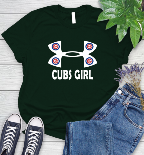 MLB Chicago Cubs Under Armour Baseball Sports Women's T-Shirt 6