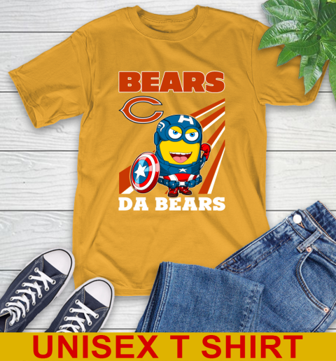 NFL Football Chicago Bears Captain America Marvel Avengers Minion Shirt T-Shirt 2
