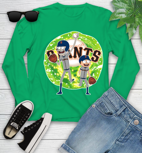 MLB San Francisco Giants Rick And Morty Baseball Sports Youth Long Sleeve 6