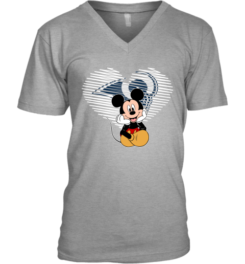 NFL Los Angeles Rams The Heart Mickey Mouse Disney Football T Shirt HAE415D9mFI v neck unisex 8 95 151514 front sport grey