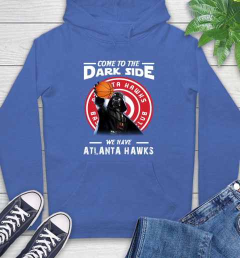 NBA Come To The Dark Side We Have Atlanta Hawks Star Wars Darth Vader Basketball Hoodie 9