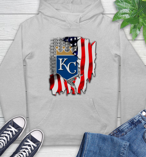 Kansas City Royals MLB Baseball American Flag Hoodie 6