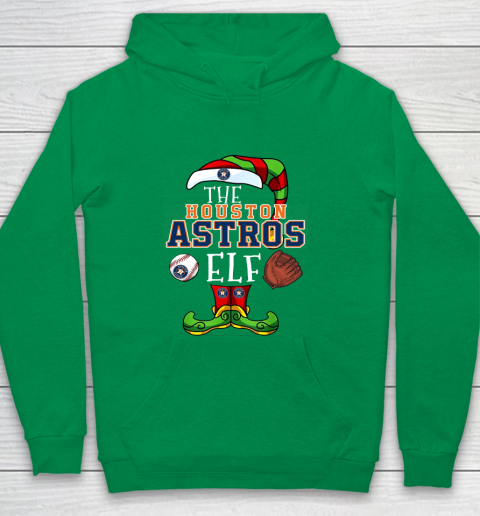Houston Astros Christmas ELF Funny MLB Youth Hoodie 4