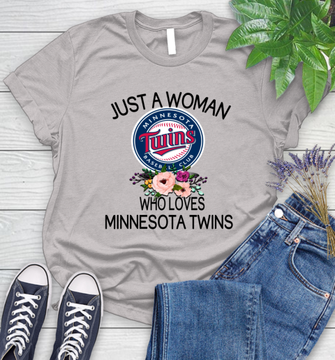 MLB Just A Woman Who Loves Minnesota Twins Baseball Sports Women's T-Shirt 10