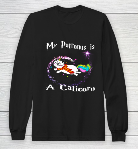 My Patronus is a Caticorn shirt Cat Unicorn Long Sleeve T-Shirt