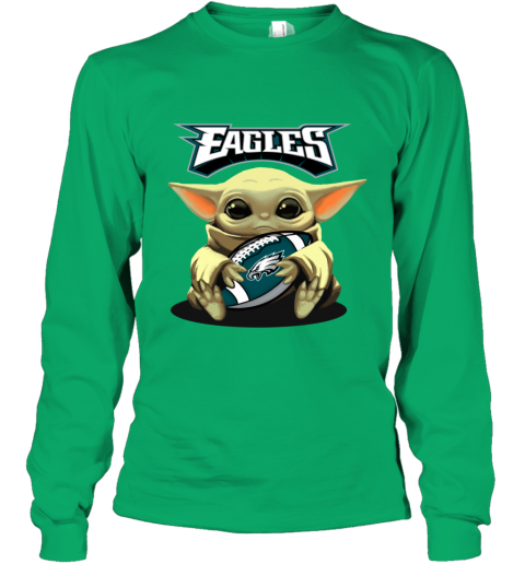 Baby Yoda Loves The Philadelphia Eagles - Rookbrand