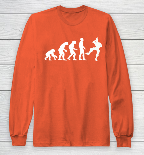 Fortnite Tshirt Human Evolution Take That L Emote Dance Long Sleeve T-Shirt 3