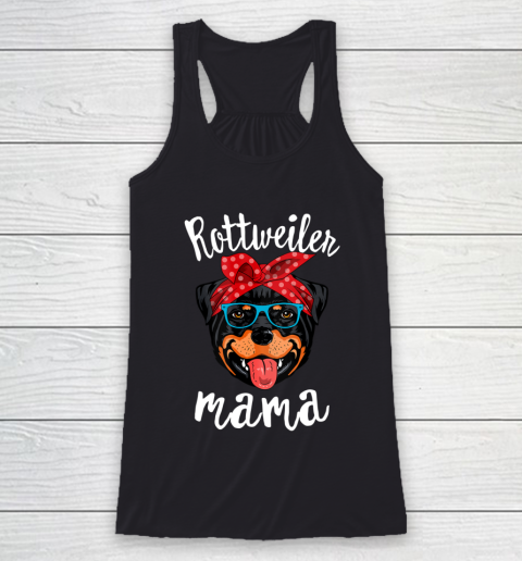Dog Mom Shirt Rottweiler Mama Puppy Mom Dog Mama Lover Gift Racerback Tank