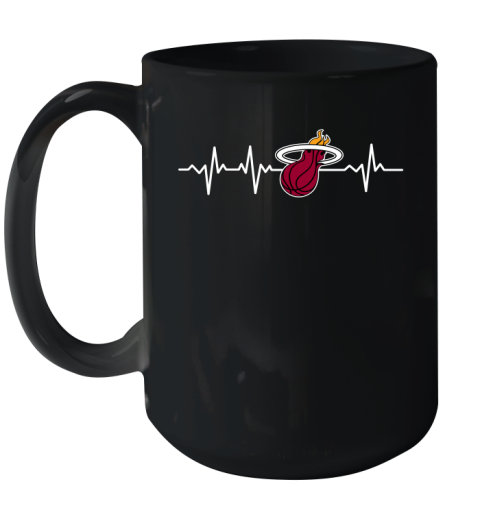 Miami Heat NBA Basketball Heart Beat Shirt Ceramic Mug 15oz