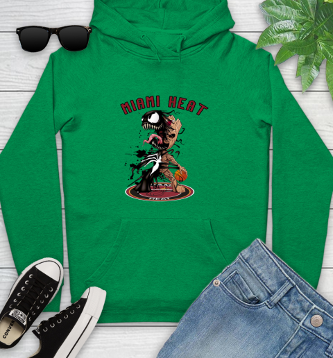 NBA Miami Heat Basketball Venom Groot Guardians Of The Galaxy Youth Hoodie 7