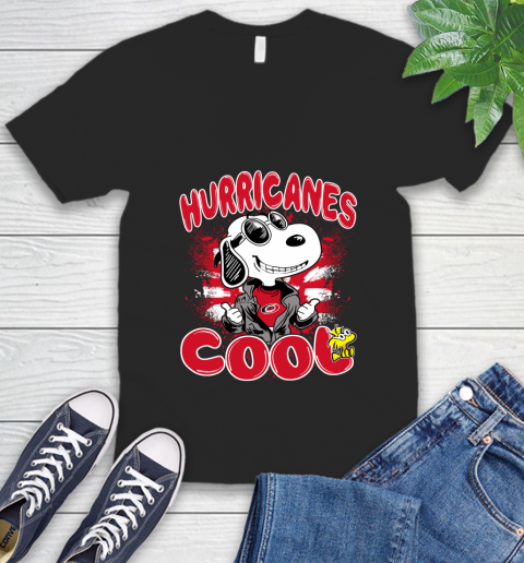 NHL Hockey Carolina Hurricanes Cool Snoopy Shirt V-Neck T-Shirt