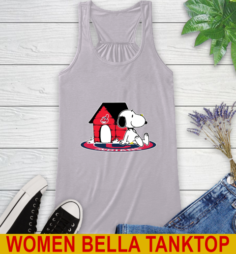MLB Baseball Cleveland Indians Snoopy The Peanuts Movie Shirt Racerback Tank 5