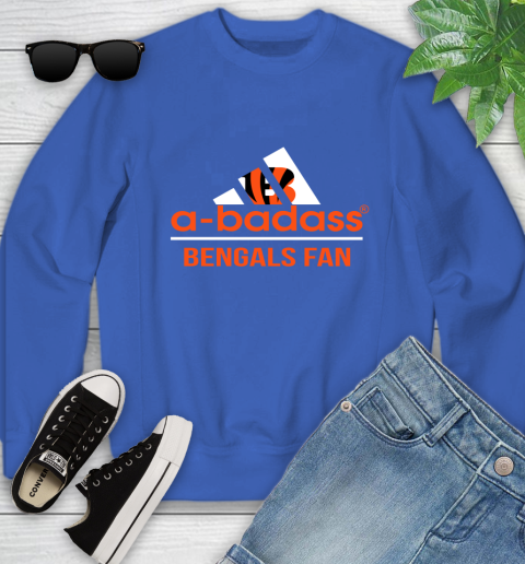 NFL A Badass Cincinnati Bengals Fan Adidas Football Sports 1 Youth Sweatshirt 7