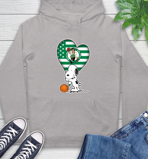 Boston Celtics NBA Basketball The Peanuts Movie Adorable Snoopy Hoodie 12