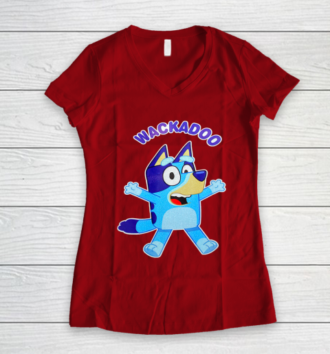 Wackadoo Blueys Love Fathers Day Gift Women's V-Neck T-Shirt 6