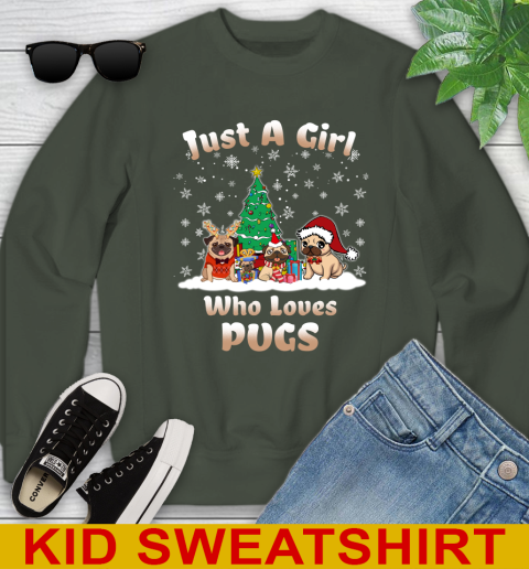 Christmas Just a girl who love pugs dog pet lover 116